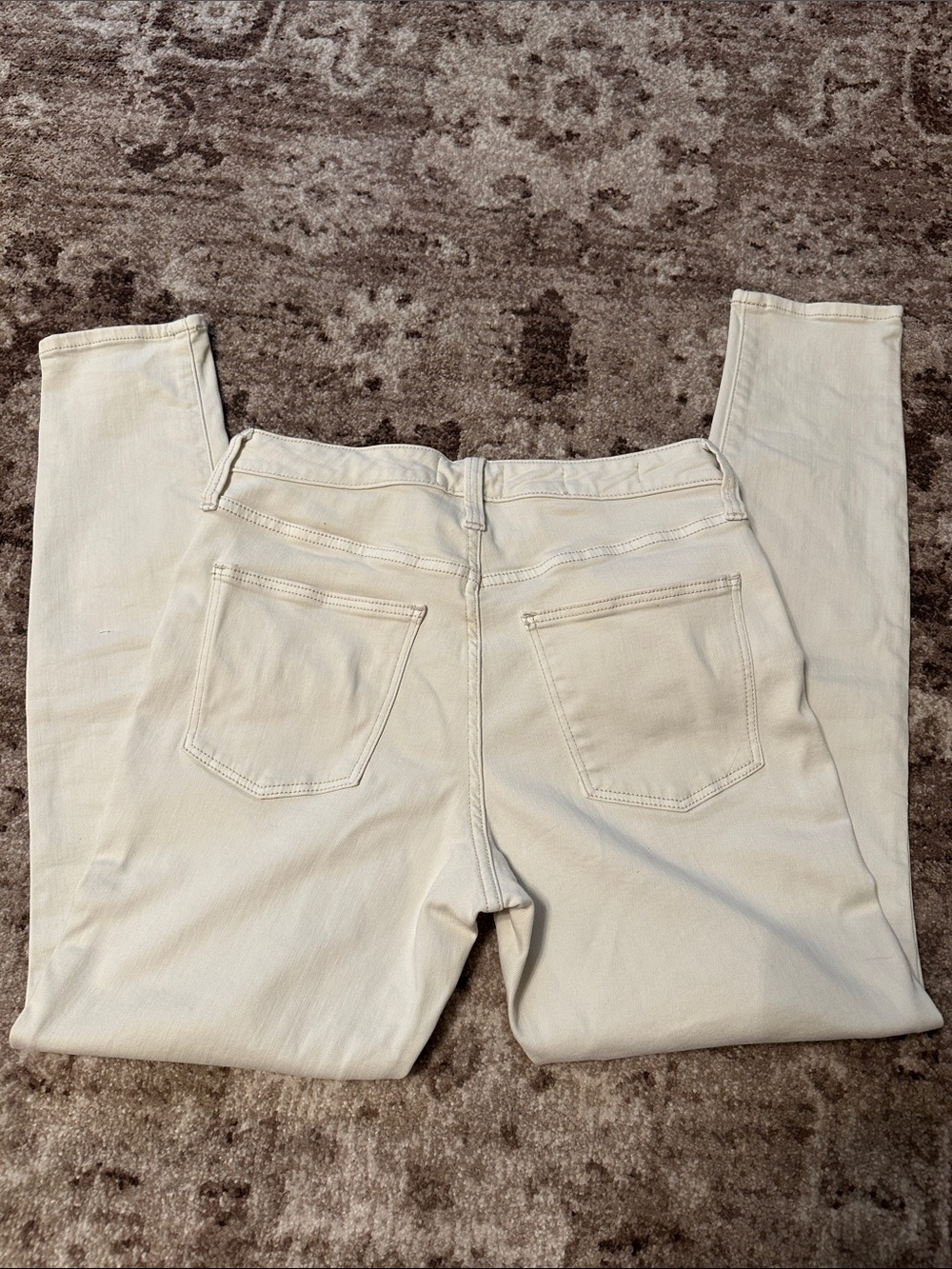 Women's Cream High Rise Skinny Jeans - Size 6R